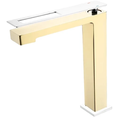 Купить купить смеситель для раковины, boheme q, золото, хром арт. 142-gcr