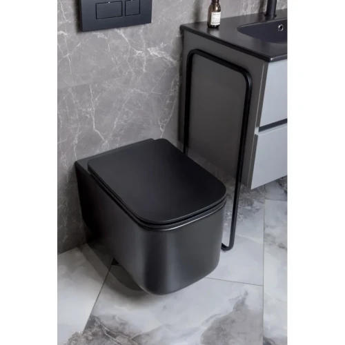 Купить купить унитаз подвесной с сиденьем микролифт, boheme mane, черный арт. 970-set-b