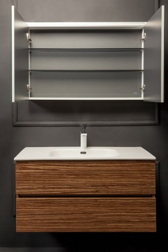 Купить купить зеркальный шкаф с подсветкой, armadi art vallessi, зебрано арт. 547-z