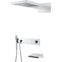 Встроенная душевая система с изливом, трехпозиционная chrome, Boheme ZODIAC арт. 132-2-CR