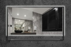 Зеркало с подсветкой с сенсорным выключателем, Armadi Art Vallessi, антрацит арт. 552/2