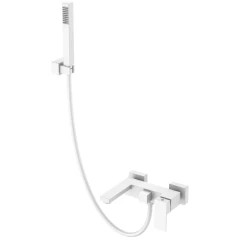 Смеситель для ванны, Boheme Qubic, белый арт. 473-MW