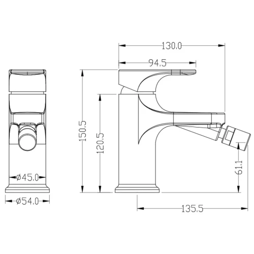 Купить купить смеситель для биде, boheme spectre, хром арт. 456-cr