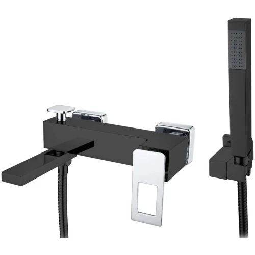 Купить купить смеситель для ванны, boheme q, черный, хром арт. 143-bcr