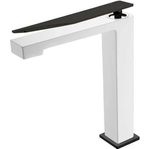 Купить купить смеситель для раковины, boheme q, белый, черный арт. 142-wb.2