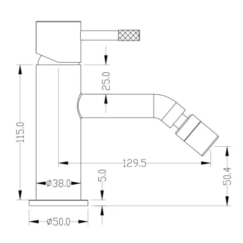 Купить купить смеситель для биде, boheme uno, черный арт. 466-bcr