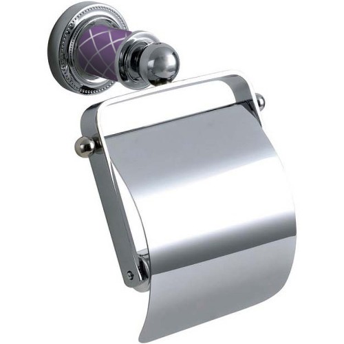 Купить купить держатель туалетной бумаги с крышкой, boheme murano, хром, фиолетовый арт. 10901-v-cr