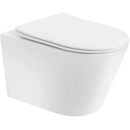 Купить купить унитаз подвесной, белый глянец c крышкой с функцией торнадо, boheme avva арт. 973-set-w