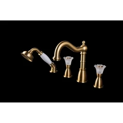 Смеситель на борт ванны, Boheme Camelia, бронза арт. 391-Camelia