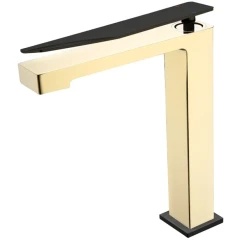 Смеситель для раковины, Boheme Q, золото, черный арт. 142-GB.2