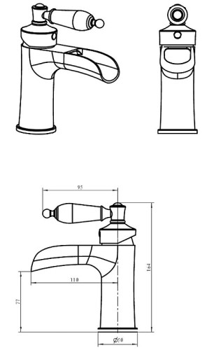Купить купить смеситель для раковины, boheme vogue, хром арт. 221-bsw