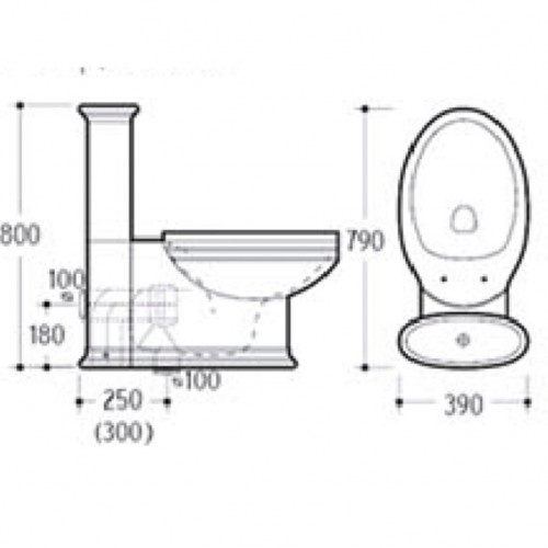 Купить купить унитаз компакт с узором с бачком без сиденья, boheme puro, белый арт. 959-cr