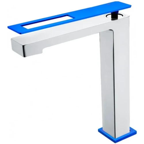 Купить купить смеситель для раковины, boheme q, хром, синий арт. 142-cruw