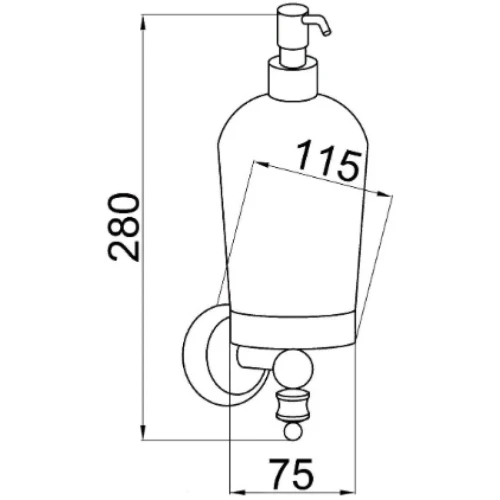 Купить купить дозатор для жидкого мыла bianco, boheme vogue, хром арт. 10147