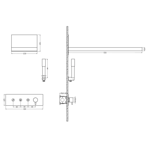 Купить купить душевая система, boheme fusion, золото арт. 130-g