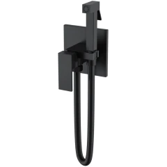 Гигиенический душ со смесителем, Boheme Qubic, черный арт. 477-B