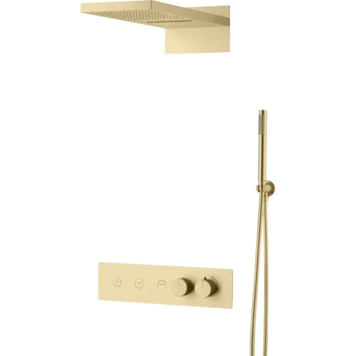 Купить купить встроенная душевая система с термостатом, трехпозиционная matt gold, boheme fusion арт. 131-mg