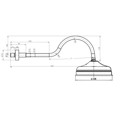 Купить купить верхний душ, boheme medici, бронза арт. 413