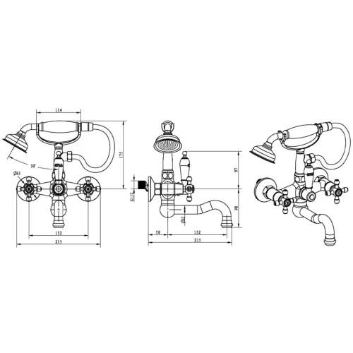 Купить купить смеситель для ванны, boheme flora, хром арт. 273-fl