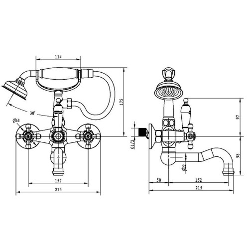 Купить купить смеситель для ванны, boheme medici, бронза арт. 313-sw