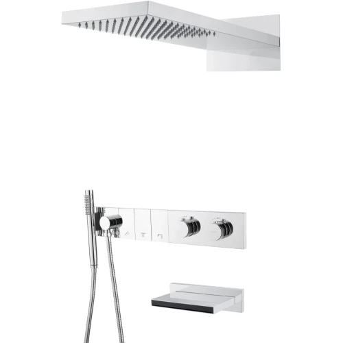 Купить купить встроенная душевая система с изливом с термостатом, трехпозиционная chrome, boheme zodiac арт. 133-2-cr