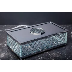 Салфетница, Boheme Murano Cristal, хром арт. 10231