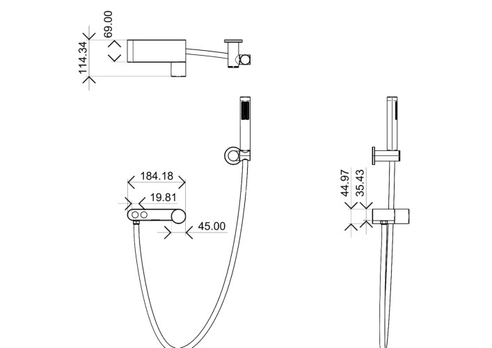 Купить купить смеситель для ванны nikel brush с ручкой diamond, boheme stick, арт. 123-nb