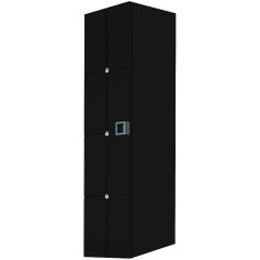 Шкаф пенал, подвесной, Armadi Art Vallessi, черный, хром арт. 844-BCR