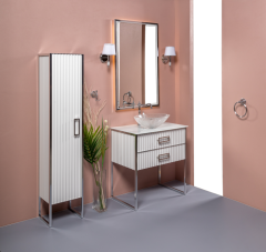 Зеркало с подсветкой, Armadi Art Monaco, белый, хром арт. 566-WCR