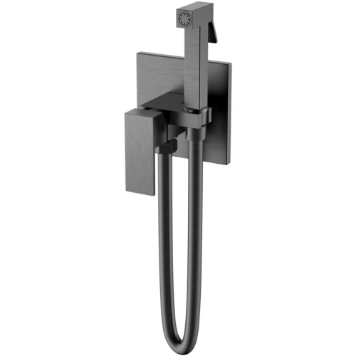 Купить купить гигиенический душ со смесителем, boheme qubic, оружейная сталь арт. 477-gm