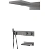 Купить купить встроенная душевая система с изливом с термостатом, трехпозиционная gun metal, boheme zodiac арт. 133-2-gm