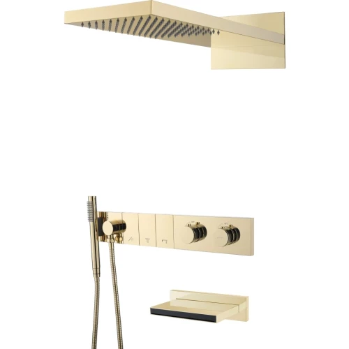 Купить купить душевая система с термостатом, boheme zodiac, золото арт. 133-2-g