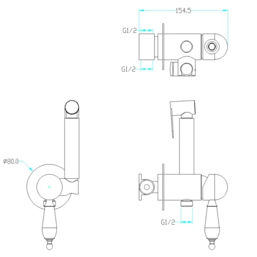Купить купить гигиенический душ со смесителем, boheme medici, бронза арт. 434