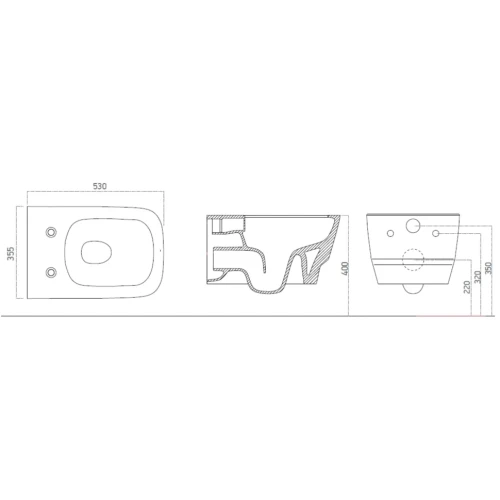 Купить купить унитаз биде подвесной без сиденья, boheme bello, белый арт. 971-2-mw