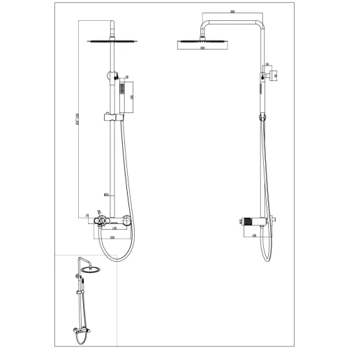 Купить купить стойка для душа shine gun metal spirale, boheme stick, арт. 128-sgm.4