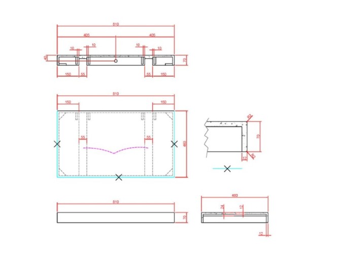 Купить купить столешница под раковину, armadi art flat, белый мрамор арт. 869-080-clct