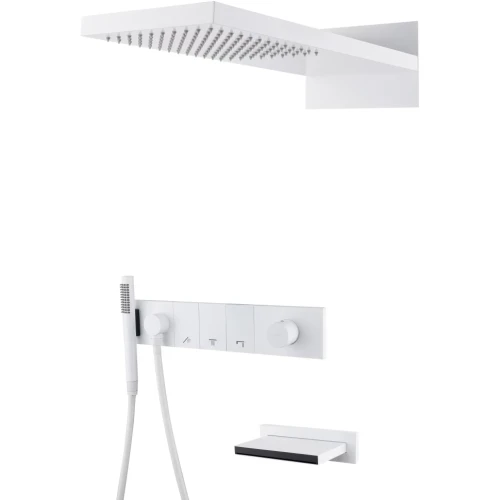 Купить купить встроенная душевая система с изливом, трехпозиционная matt white, boheme zodiac арт. 132-2-mw