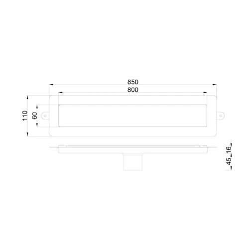 Купить купить душевой лоток с решеткой, armadi art premium linea, черный арт. 982-80-b