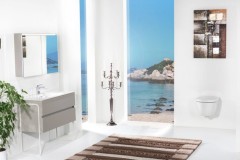 Зеркальный шкаф с подсветкой, Armadi Art Vallessi, кашемир арт. 547-C