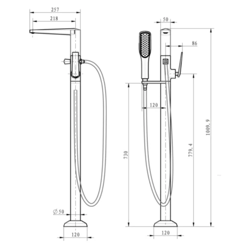 Купить купить смеситель для ванны, boheme venturo, белый, золото арт. 389-w