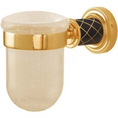 Стакан для зубных щеток, Boheme Murano, золото, черный арт. 10904-B-G