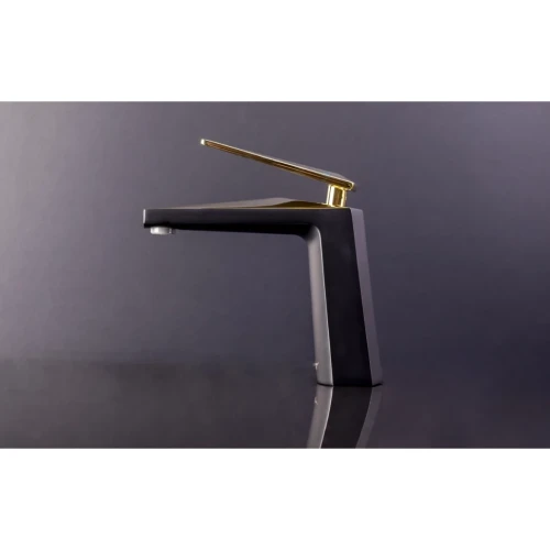 Купить купить смеситель для раковины, boheme venturo, черный, золото арт. 381-b
