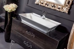 Тумба под раковину, подвесная Wood, Armadi Art NeoArt, black wood арт. 831-100-BW