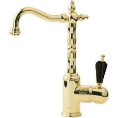 Смеситель для раковины, Boheme Tradizionale Nero, золото арт. 252