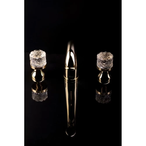 Купить купить смеситель для раковины, boheme crystal, золото арт. 297-crst