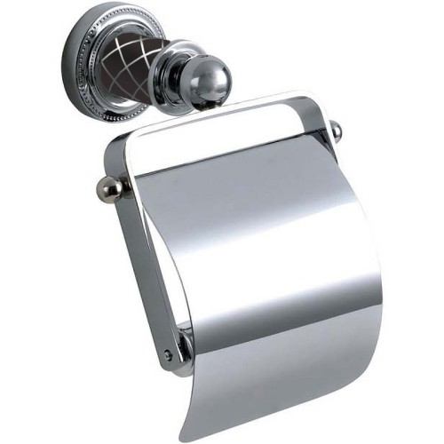 Купить купить держатель туалетной бумаги с крышкой, boheme murano, хром, черный арт. 10901-b-cr