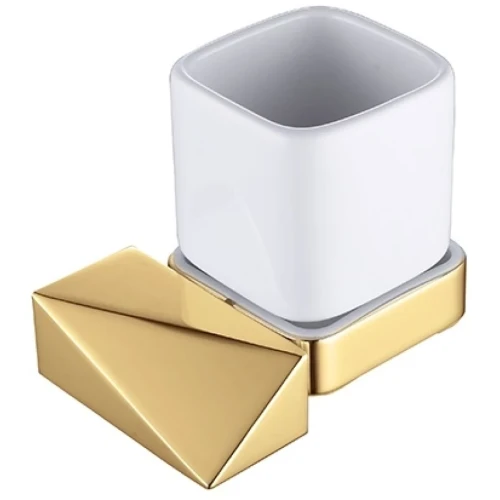 Купить купить стакан для зубных щеток, boheme new venturo, золото, белый арт. 10314-g