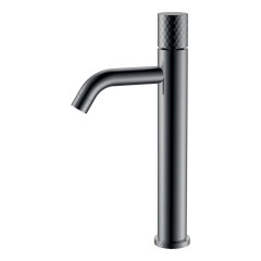 Смеситель для раковины, shine gun metal высокий, с ручкой diamond, Boheme Stick, арт. 122-SGM