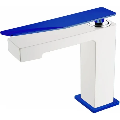 Купить купить смеситель для раковины, boheme q, белый, синий арт. 141-wuw.2