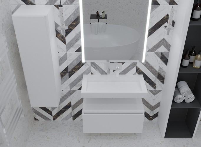 Купить купить тумба подвесная, armadi art vallessi, white арт. 897-100-w